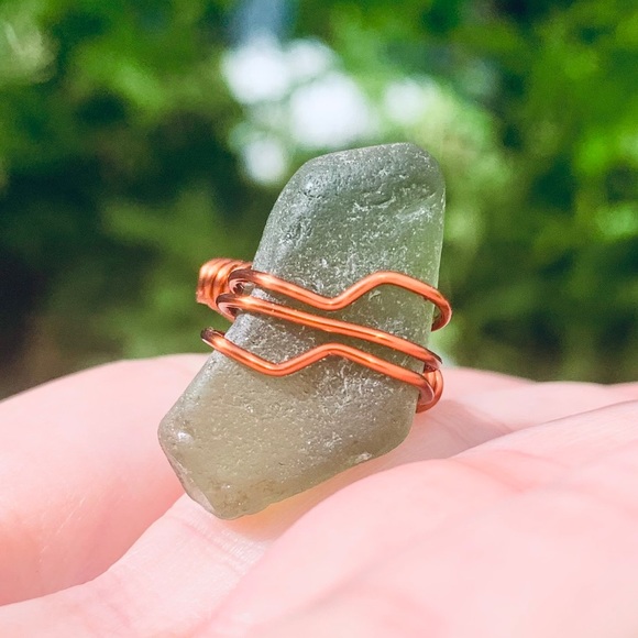 Rainforest Dreams Seaglass Ring - Picture 2 of 6